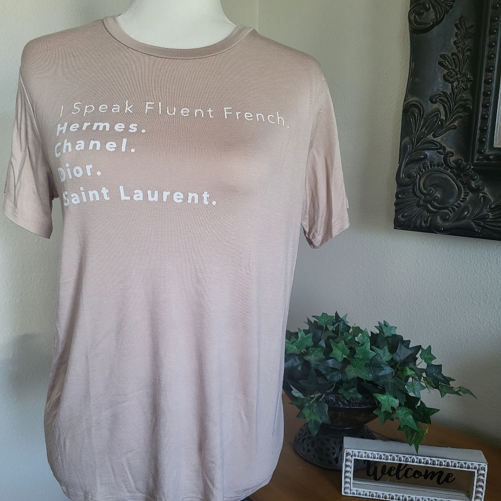 New LA/TC I Speak Fluent French Women's T-shirt - Picture 2 of 4